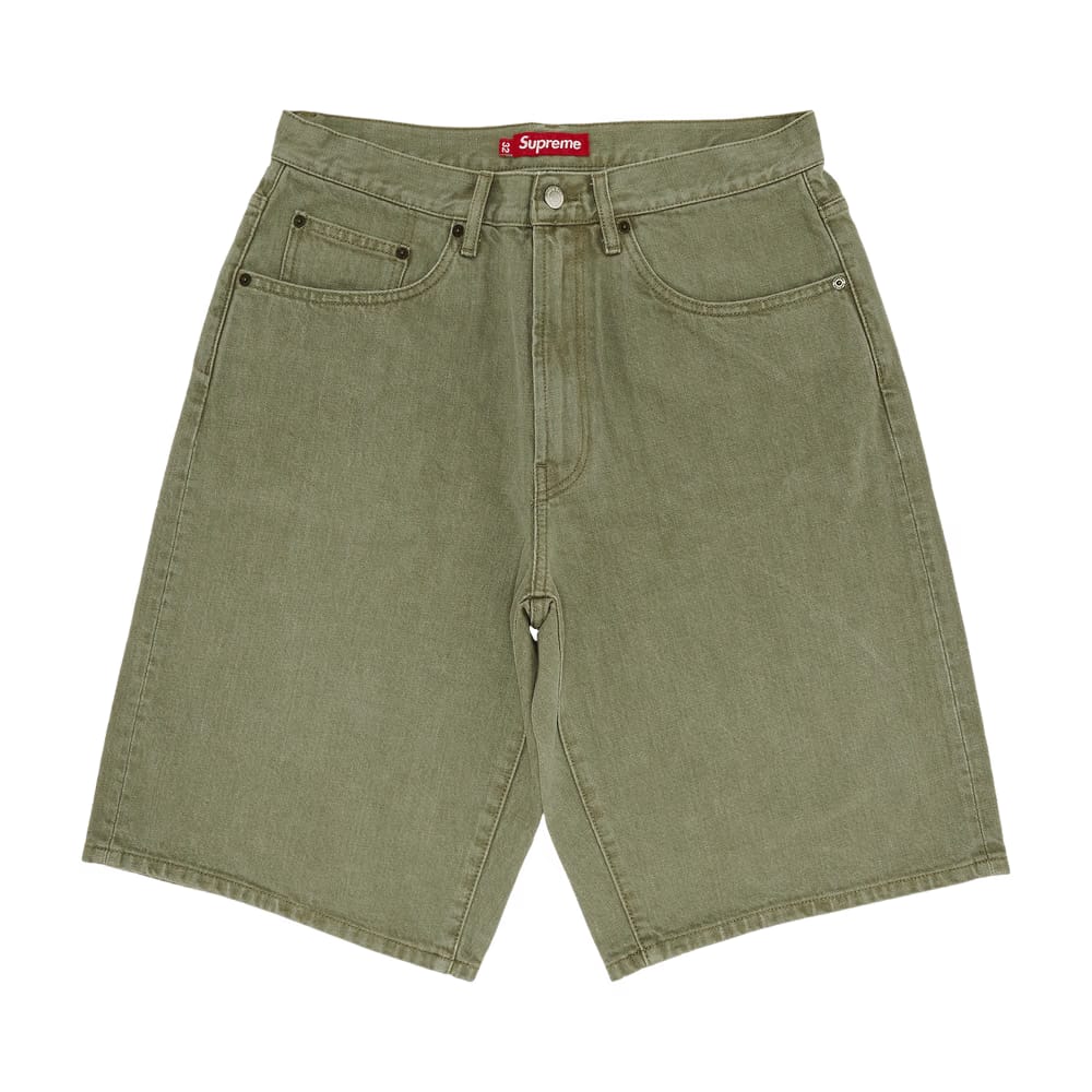 Supreme Baggy Denim Shorts Olive