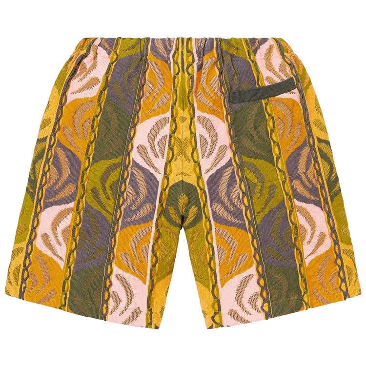 Supreme Abstract Textured Knit Shorts Dark Olive