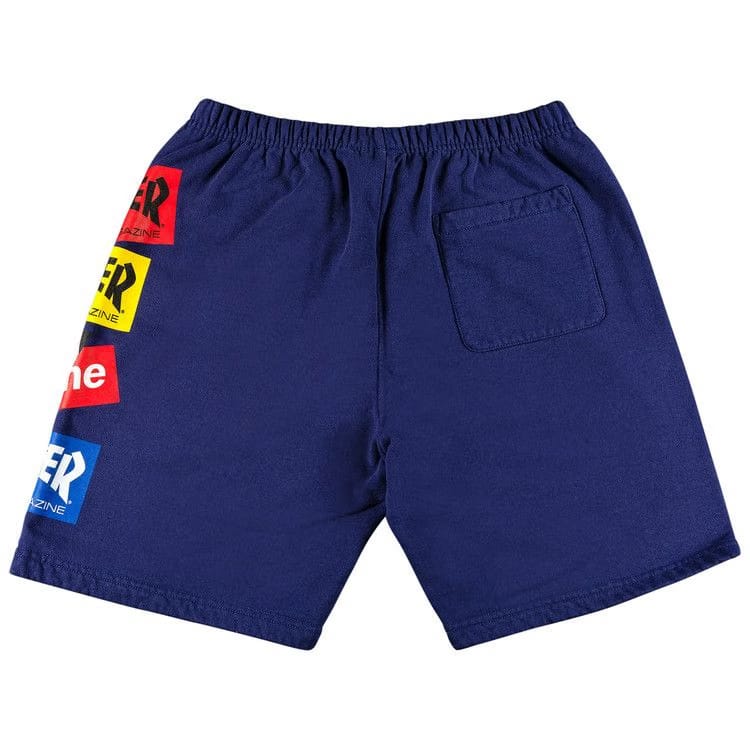Supreme x Thrasher Multi Logo Sweatshort Washed Navy