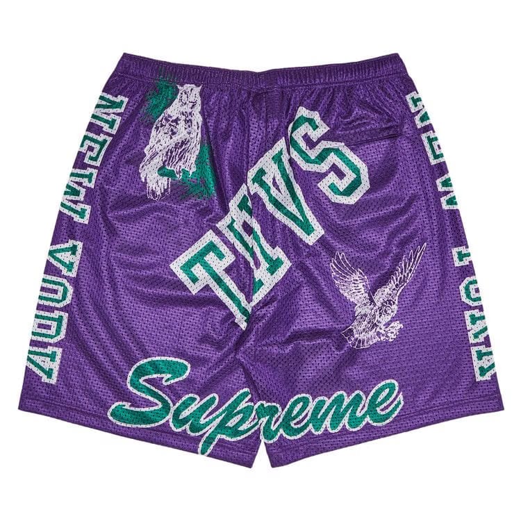 Supreme Varsity Mesh Shorts Purple