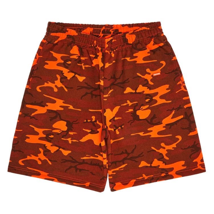 Supreme Small Box Sweatshort Bright Orange Camo