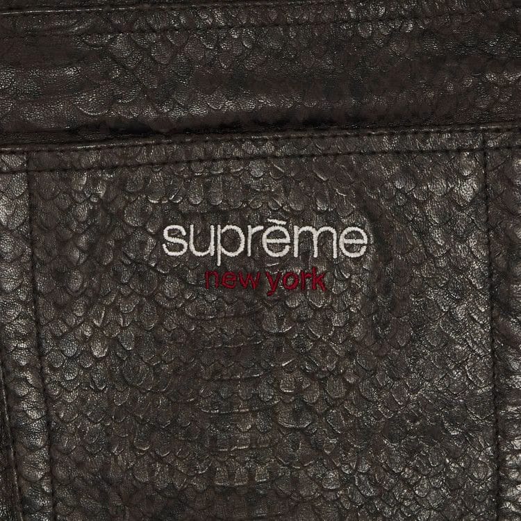Supreme Baggy Leather Shorts Snakeskin