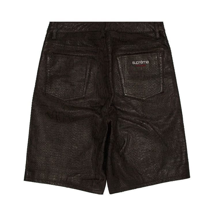 Supreme Baggy Leather Shorts Snakeskin