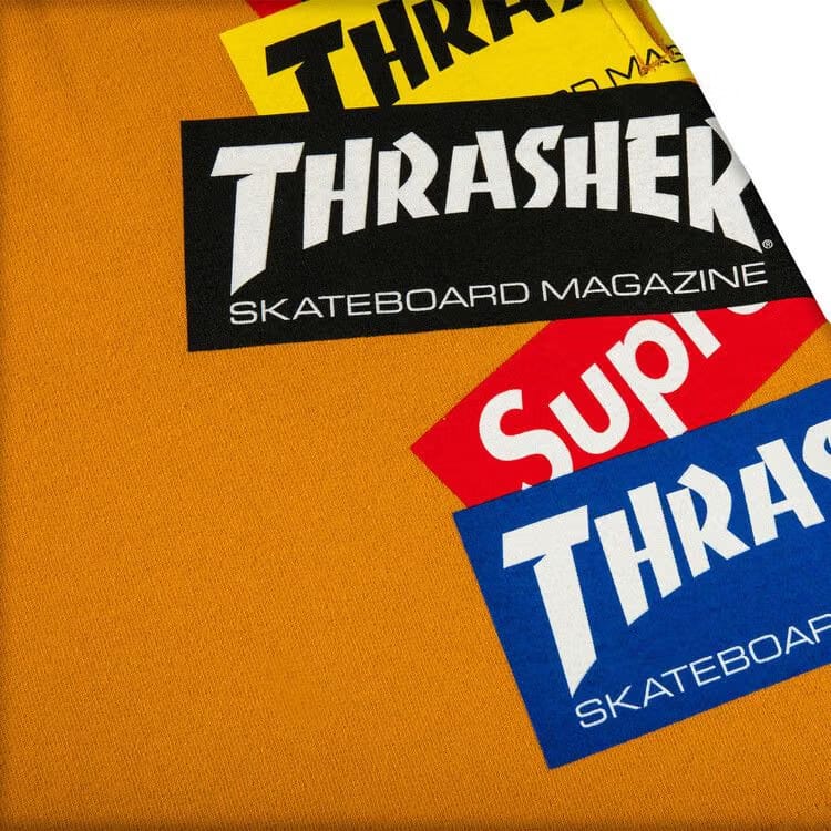 Supreme x Thrasher Multi Logo Sweatshort Gold