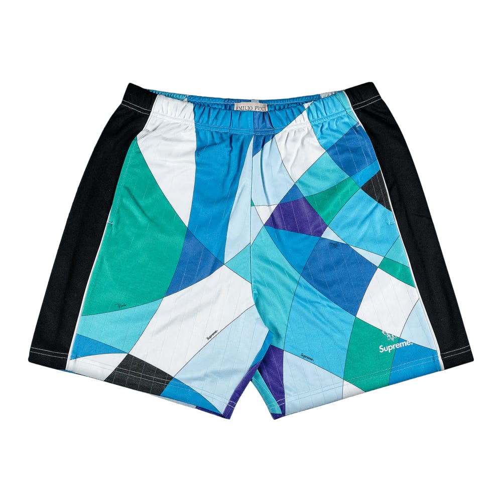 Supreme x Emilio Pucci Soccer Shorts Blue