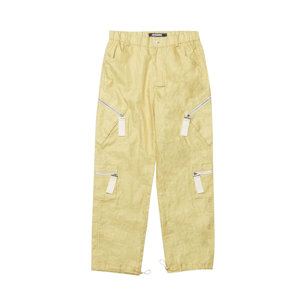 Jacquemus Le Cargo Marrone Zipped Cargo Pants Light Green