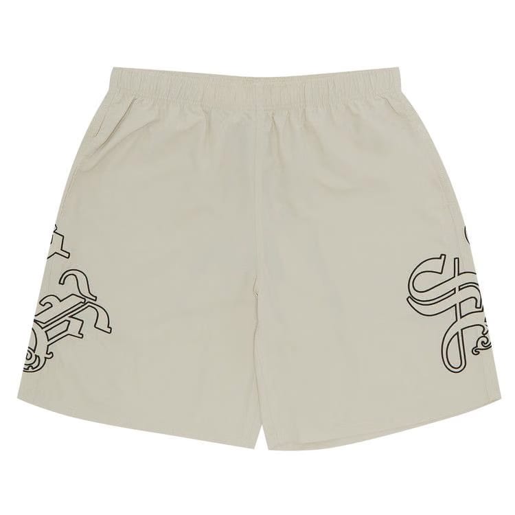 Supreme Old English Nylon Shorts Stone