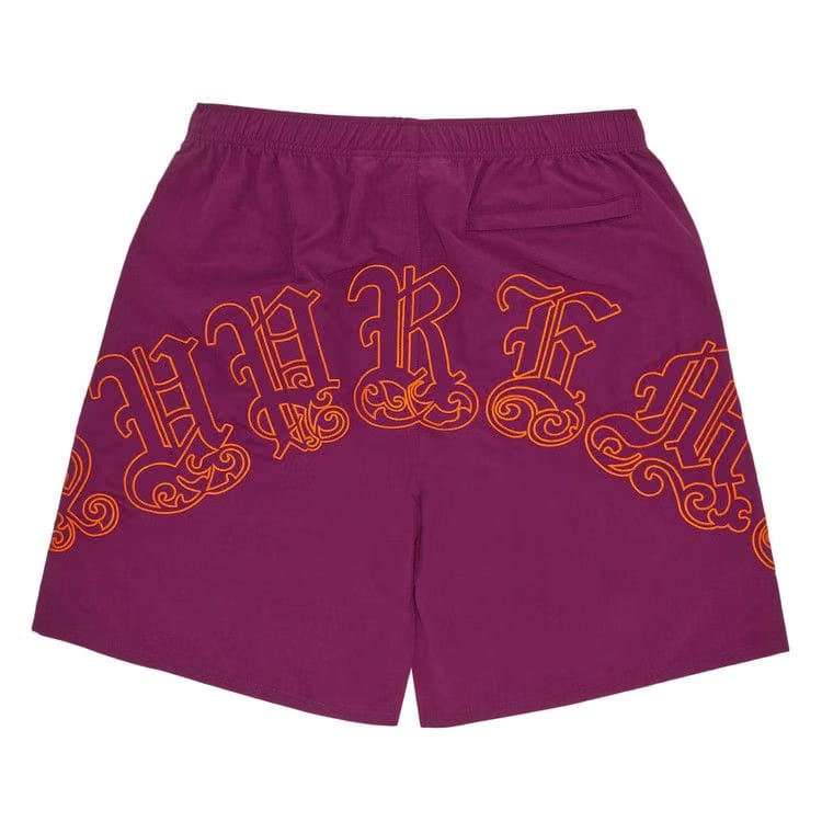 Supreme Old English Nylon Shorts Plum