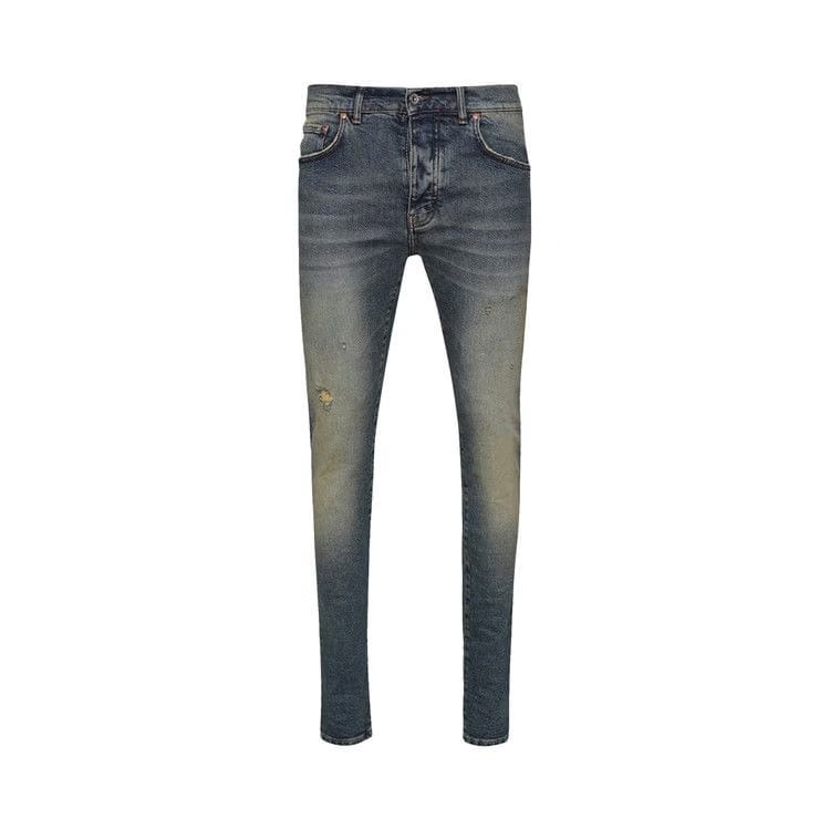 PURPLE BRAND Worn Faded Jeans Mid Indigo