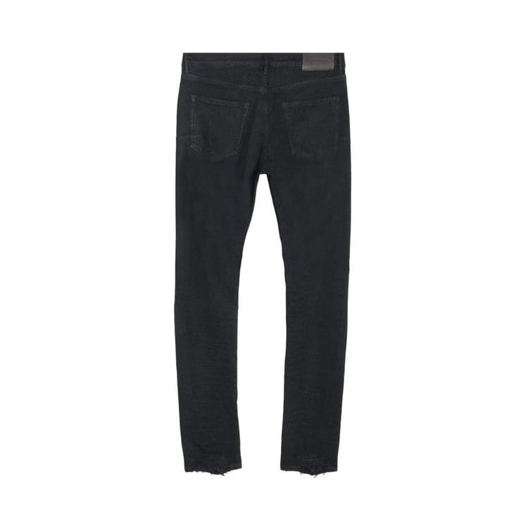 PURPLE BRAND Oil Spill Low Rise Skinny Jean Black