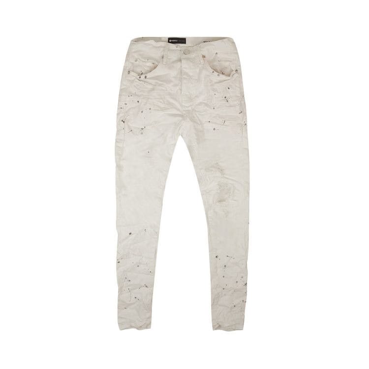 PURPLE BRAND Paint Blowout Denim Pants White