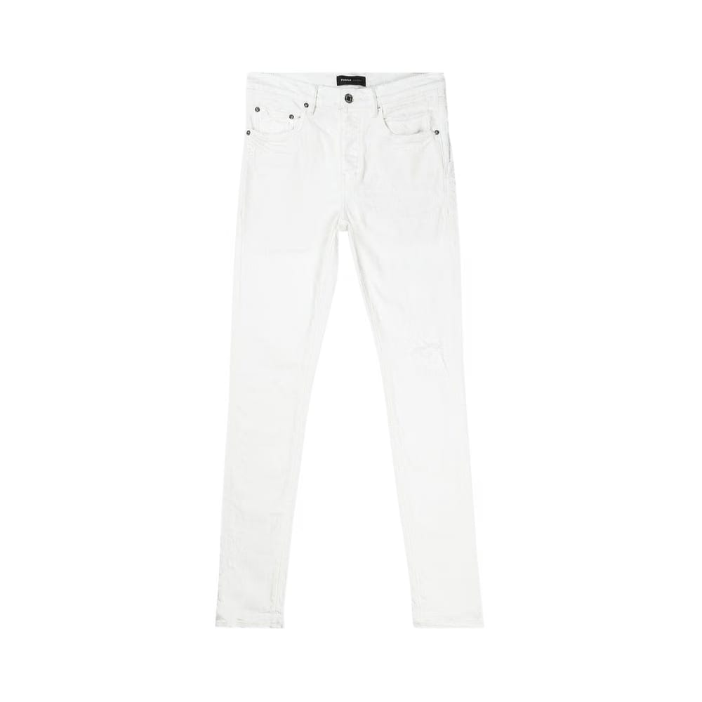 PURPLE BRAND Low Rise Slim Jeans White