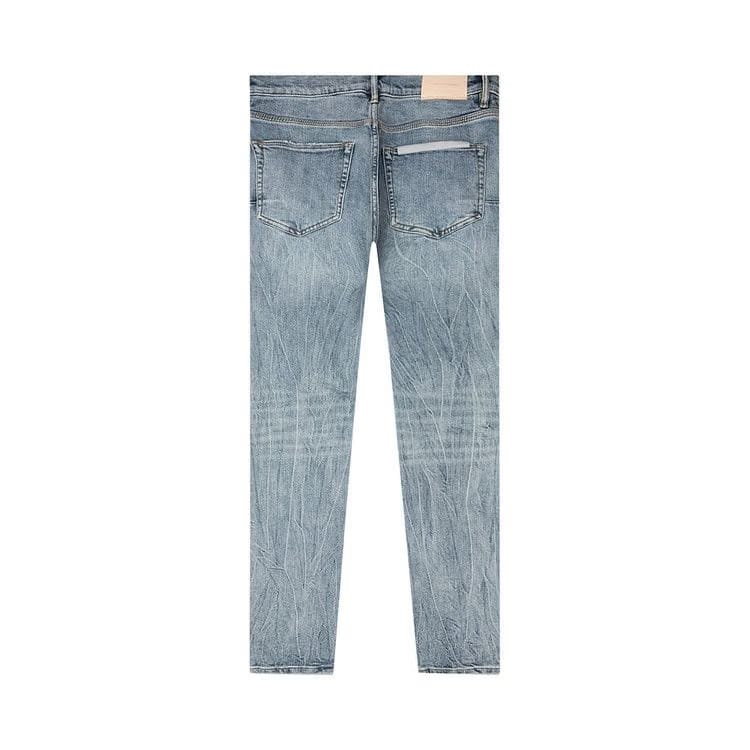 PURPLE BRAND Knee Blowout Flare Jeans Light Indigo