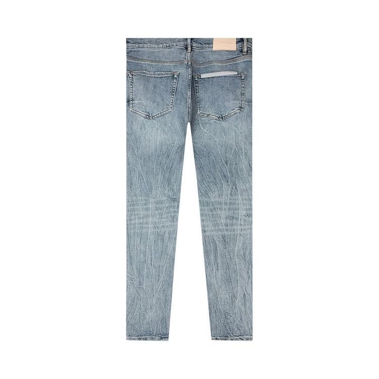 PURPLE BRAND Knee Blowout Flare Jeans Light Indigo