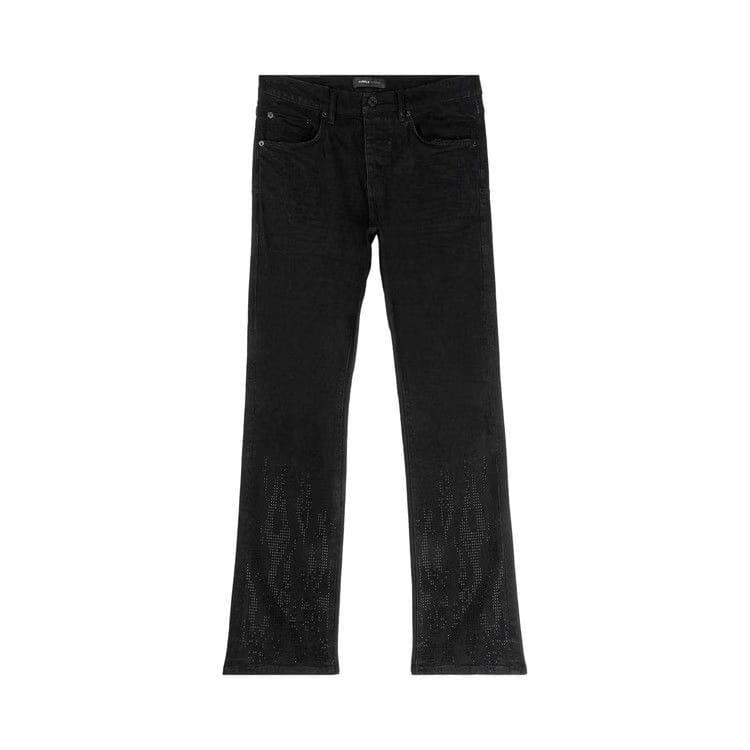 PURPLE BRAND Flamed Flare Jeans Black