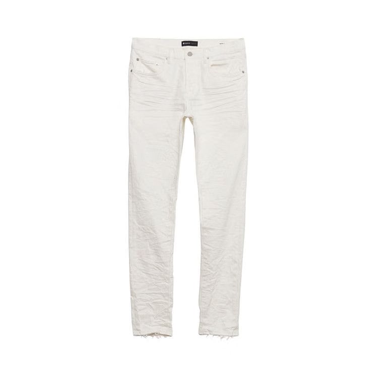 PURPLE BRAND Low Rise Skinny Jeans Optic White