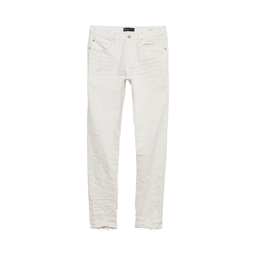 PURPLE BRAND Low Rise Skinny Jeans Optic White