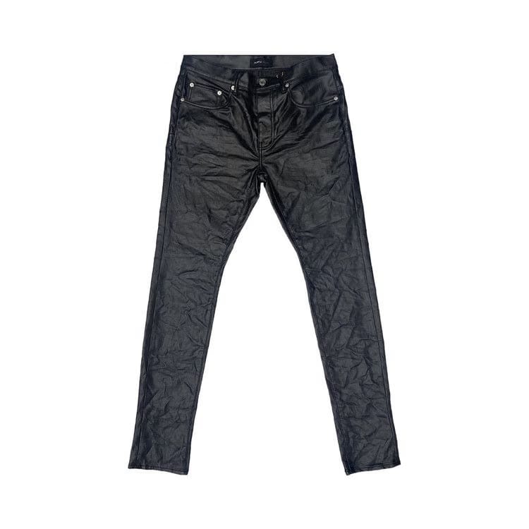 PURPLE BRAND Patent Film Denim Black