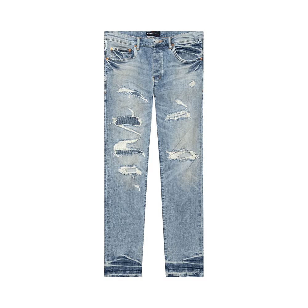 PURPLE BRAND Low Rise Skinny Jeans Light Indigo