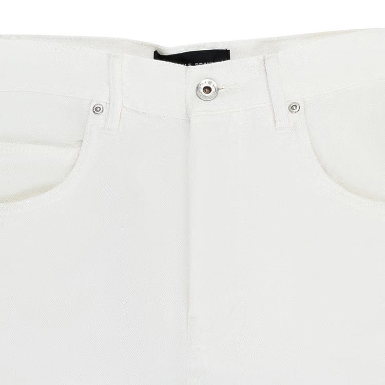 PURPLE BRAND Full Side Zip Skinny Jeans White