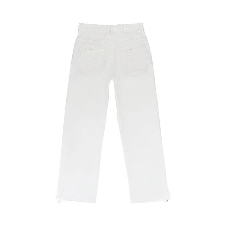 PURPLE BRAND Full Side Zip Skinny Jeans White