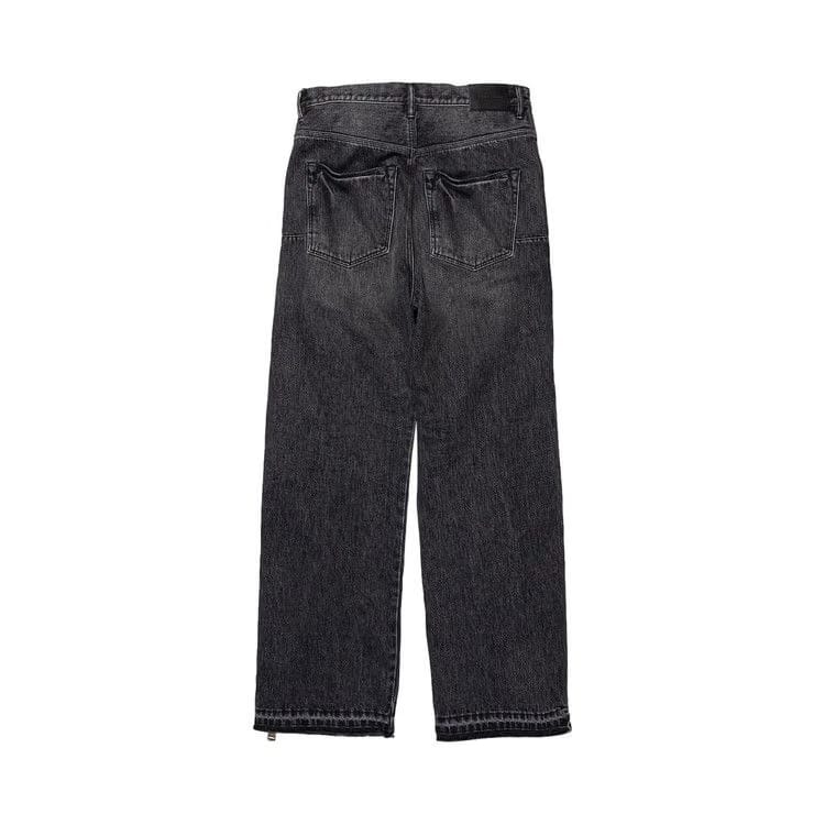 PURPLE BRAND Full Side Zip Skinny Jeans Black