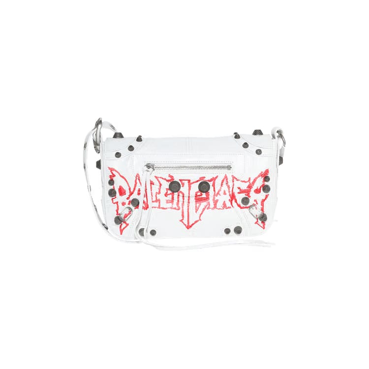 Balenciaga Le Cagole Flap Shoulder Bag Optic White