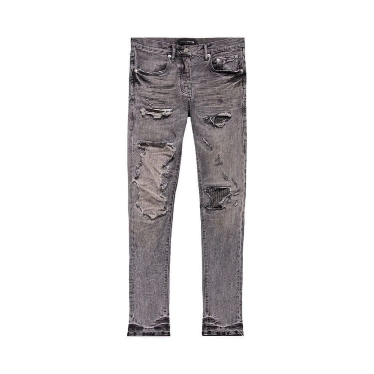 PURPLE BRAND Stitch Patch Repair Jeans Grey