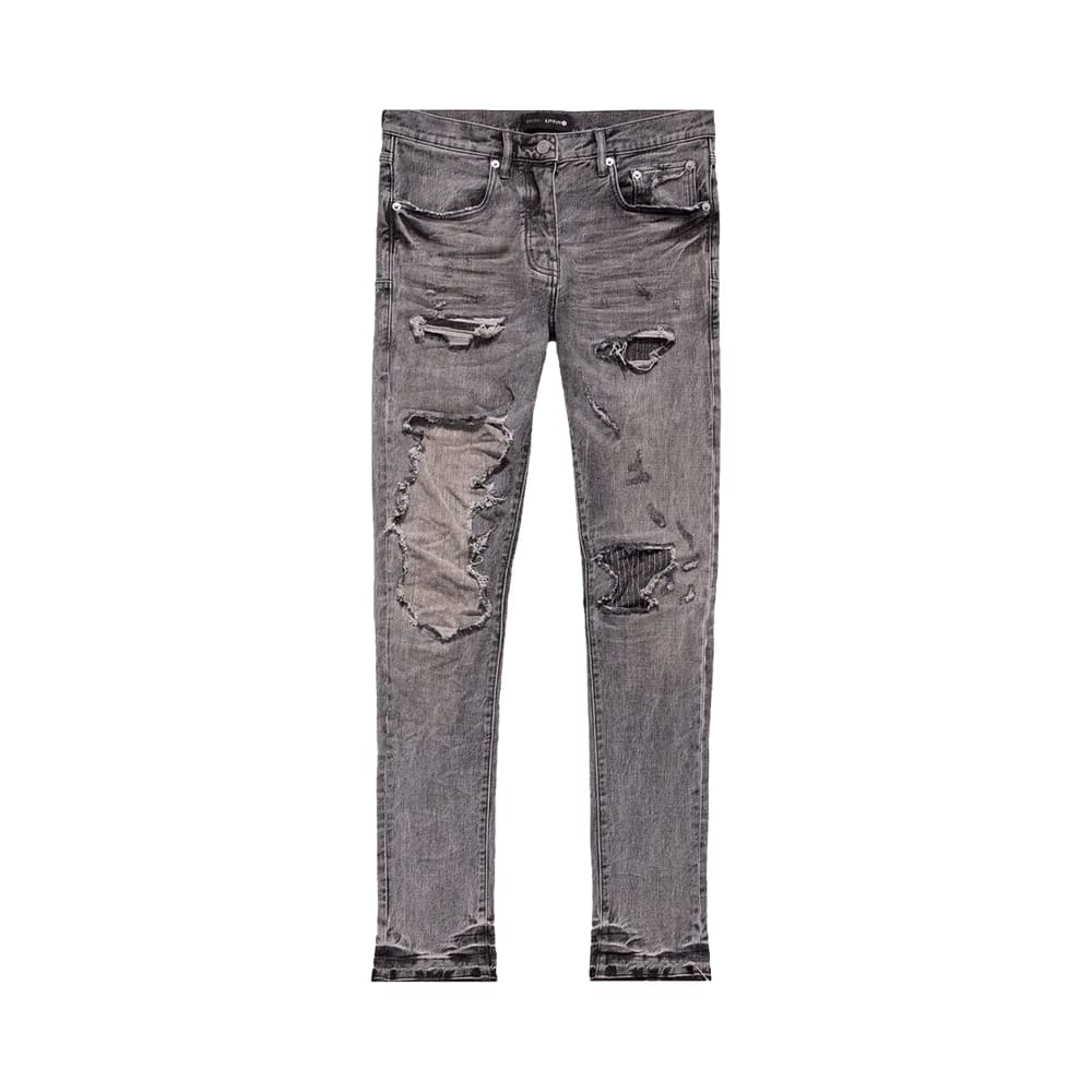PURPLE BRAND Stitch Patch Repair Jeans Grey