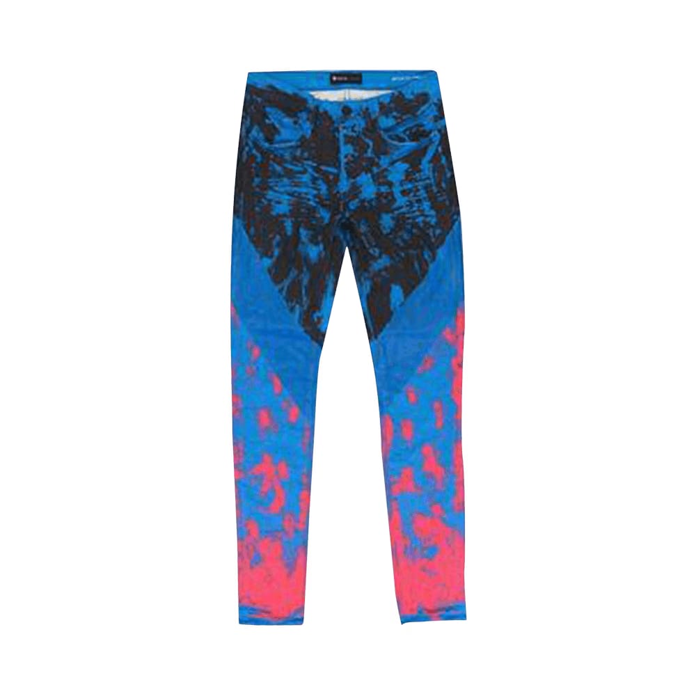 PURPLE BRAND Directoire Crackle Paint With Foil Skinny Jeans Blue