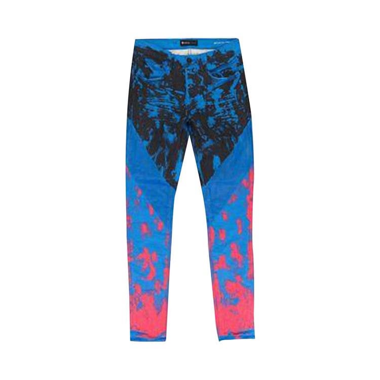 PURPLE BRAND Directoire Crackle Paint With Foil Skinny Jeans Blue
