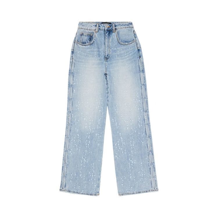 PURPLE BRAND Cut-Out Wide Leg Jeans Light Indigo