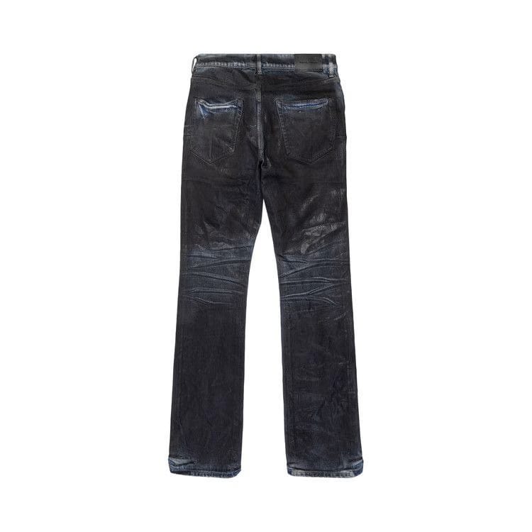 PURPLE BRAND Dirty Coated Flare Jeans Black