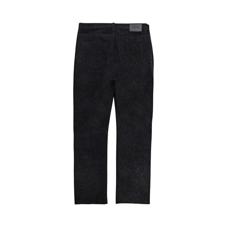 PURPLE BRAND Leather Relaxed Fit Pant Skinny Jeans Black