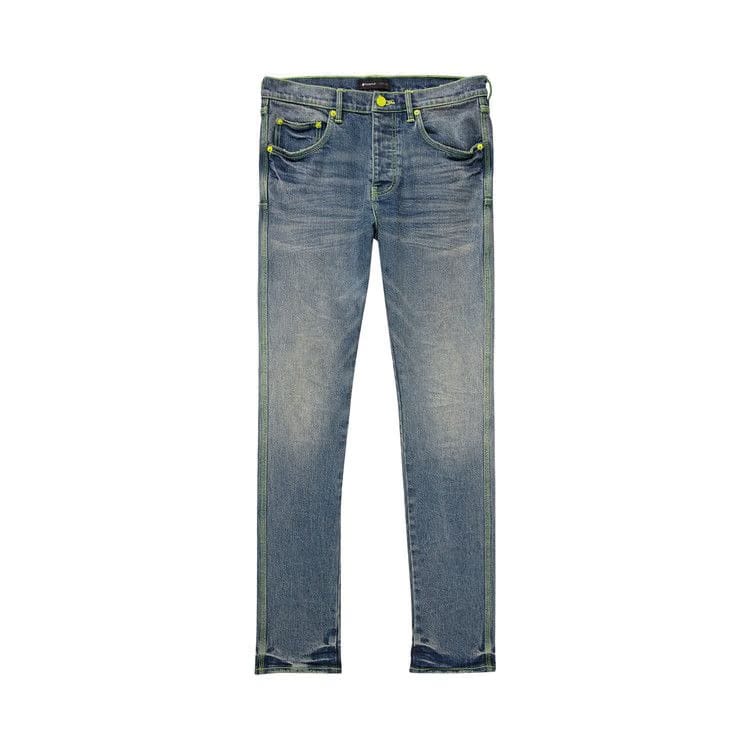 PURPLE BRAND Low Rise Skinny Jeans Light Indigo/Neon