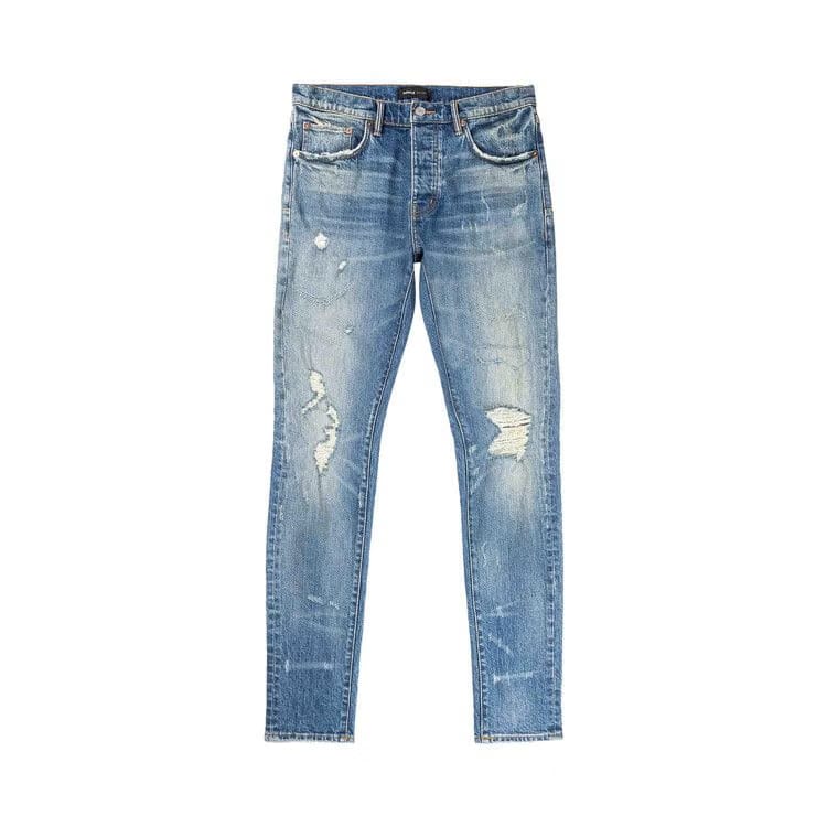 PURPLE BRAND Low Rise Slim Jeans Mid Indigo