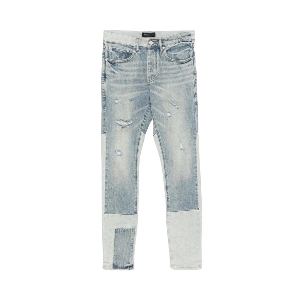 PURPLE BRAND Skinny Patchwork Jeans Mid Indigo