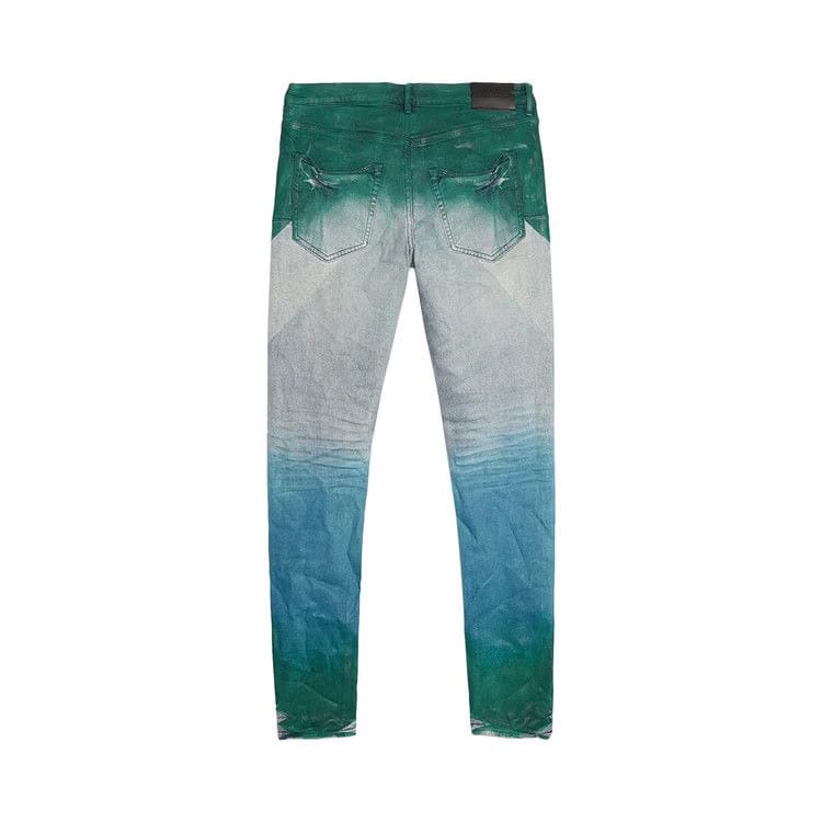PURPLE BRAND Low Rise Skinny Coated Diagonal Jean Light Indigo/Multicolor