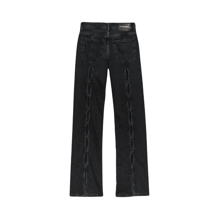 PURPLE BRAND Slim Straight Cut Out Jeans Black