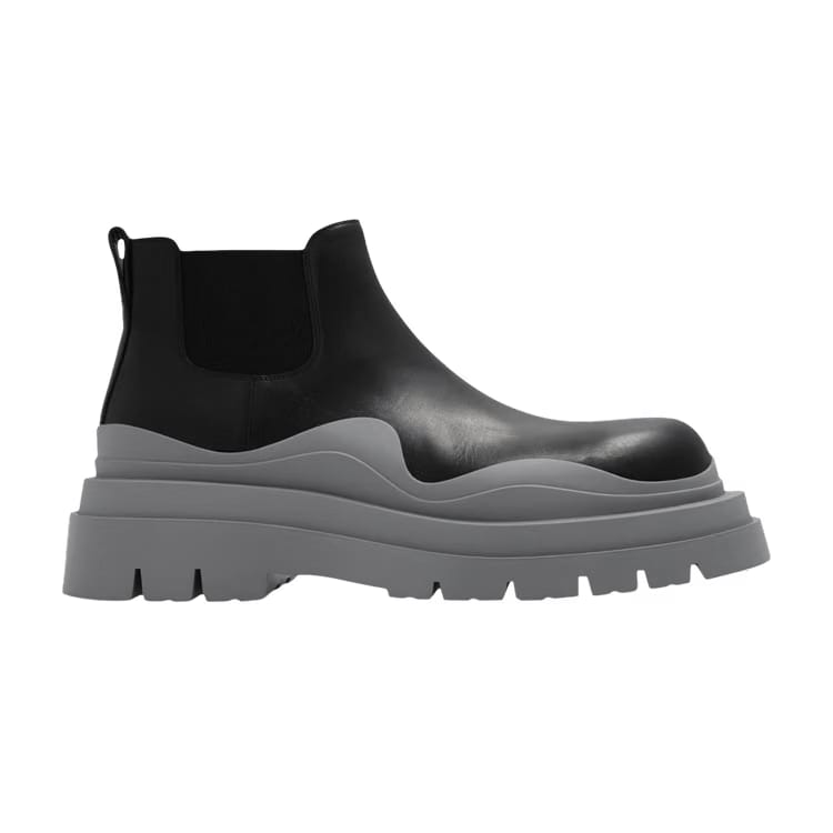 Bottega Veneta Tire Cropped Boot Black Vapor