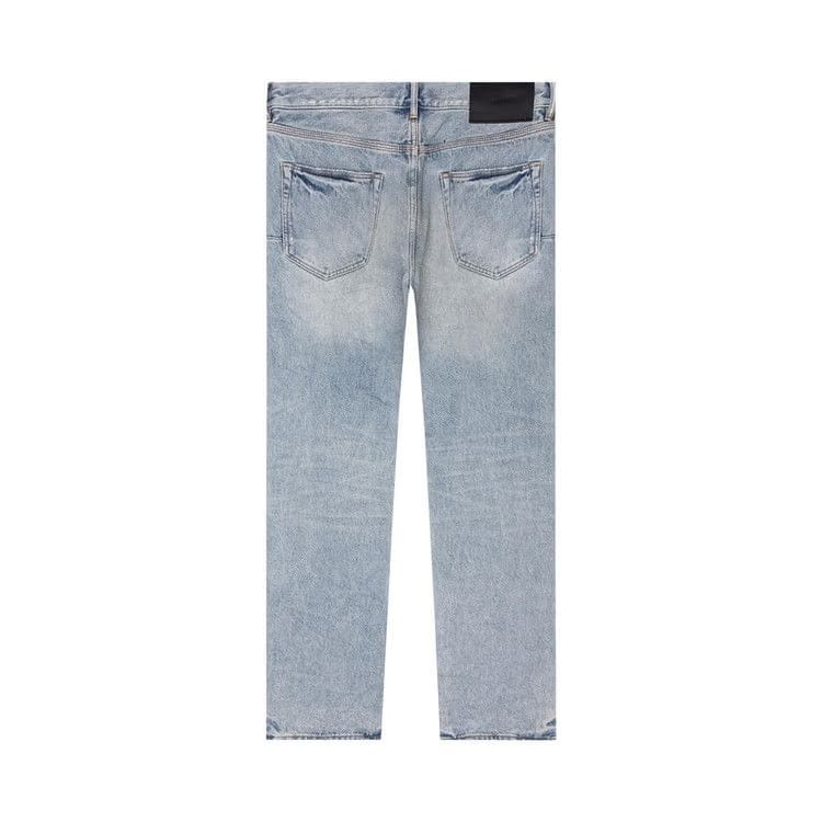 PURPLE BRAND Knee Blowout Dirty Jeans Light Indigo
