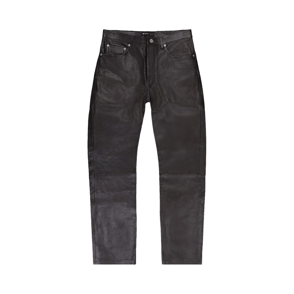 PURPLE BRAND Leather Pant Black