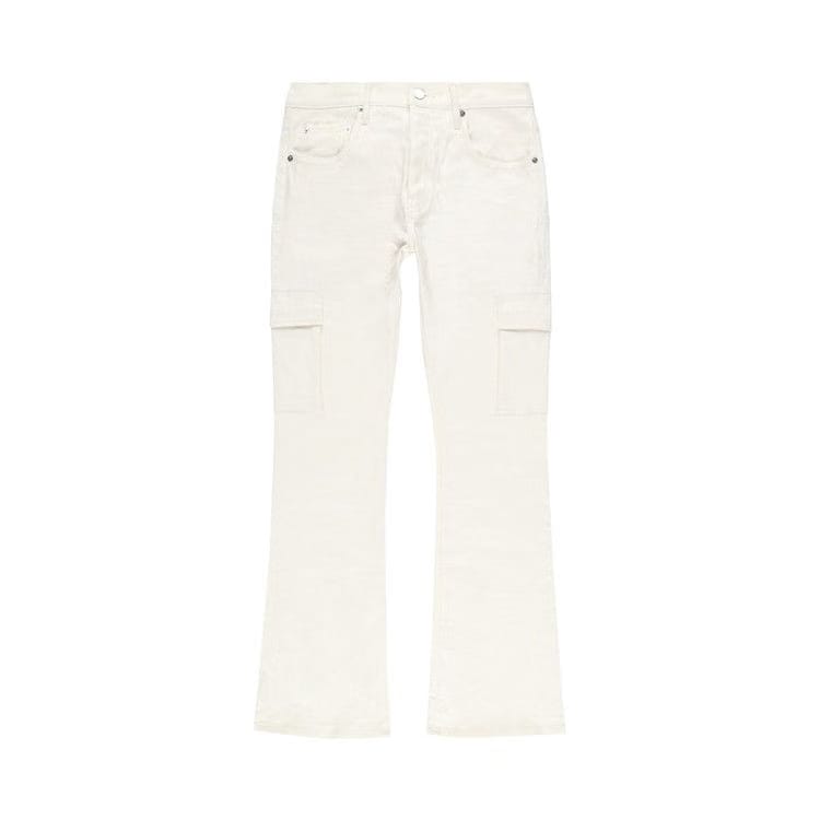 PURPLE BRAND Flare Cargo White Patent Film