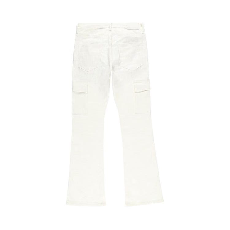 PURPLE BRAND Flare Cargo White Patent Film