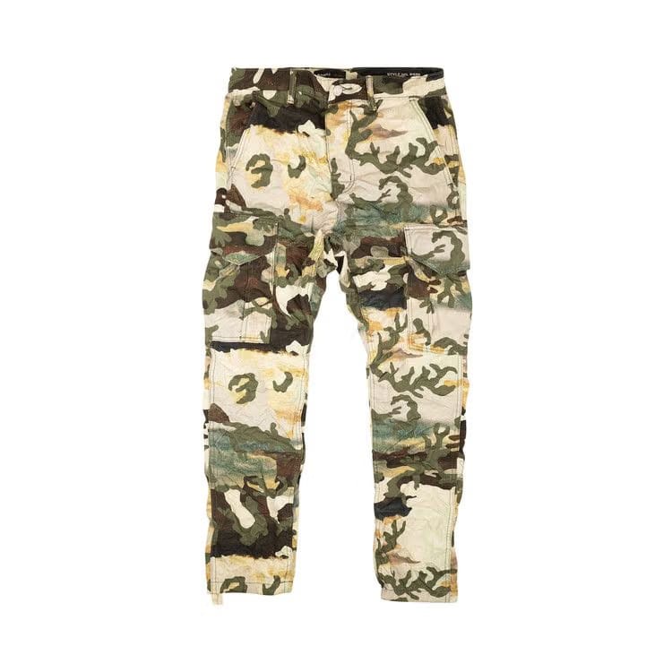 PURPLE BRAND Twill Camo Cargo Pants Multicolor