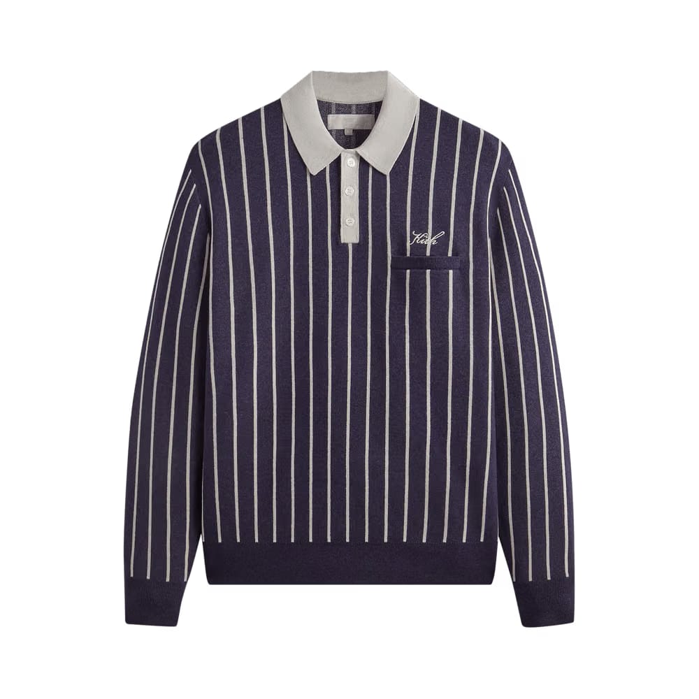 Kith Harmon Rugby Pullover Sweater Nocturnal Heather