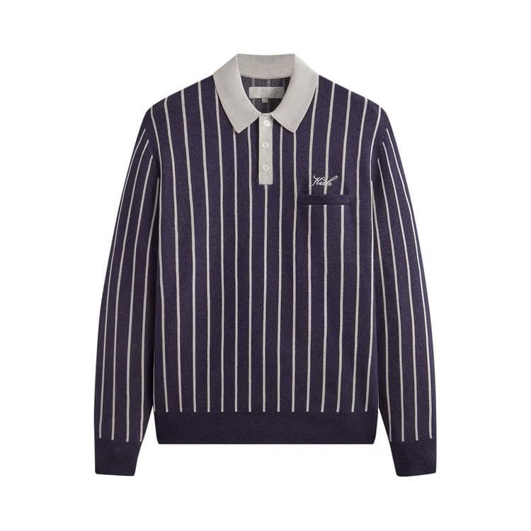 Kith Harmon Rugby Pullover Sweater Nocturnal Heather