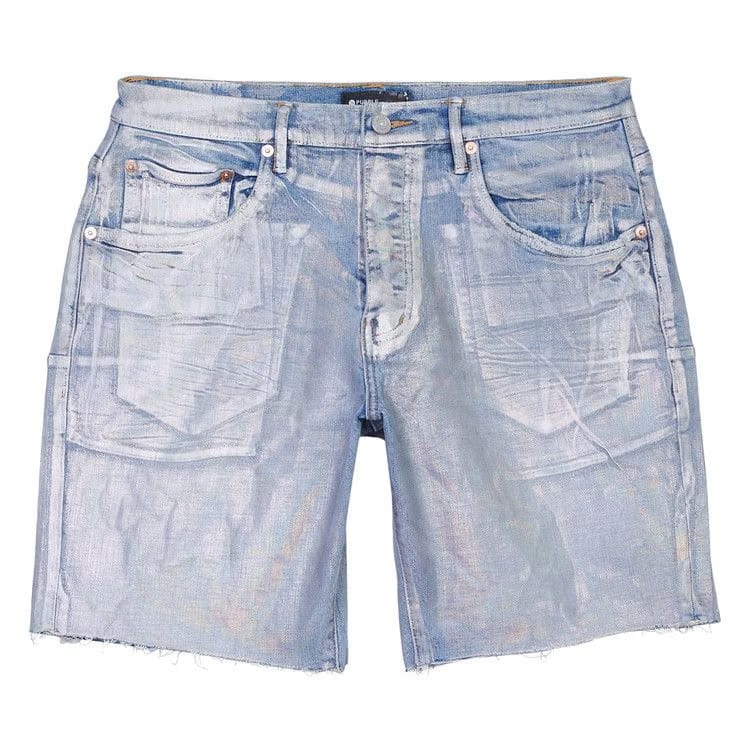 PURPLE BRAND Iridescent Shorts Light Indigo/Pearl