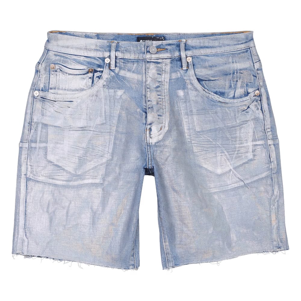 PURPLE BRAND Iridescent Shorts Light Indigo/Pearl