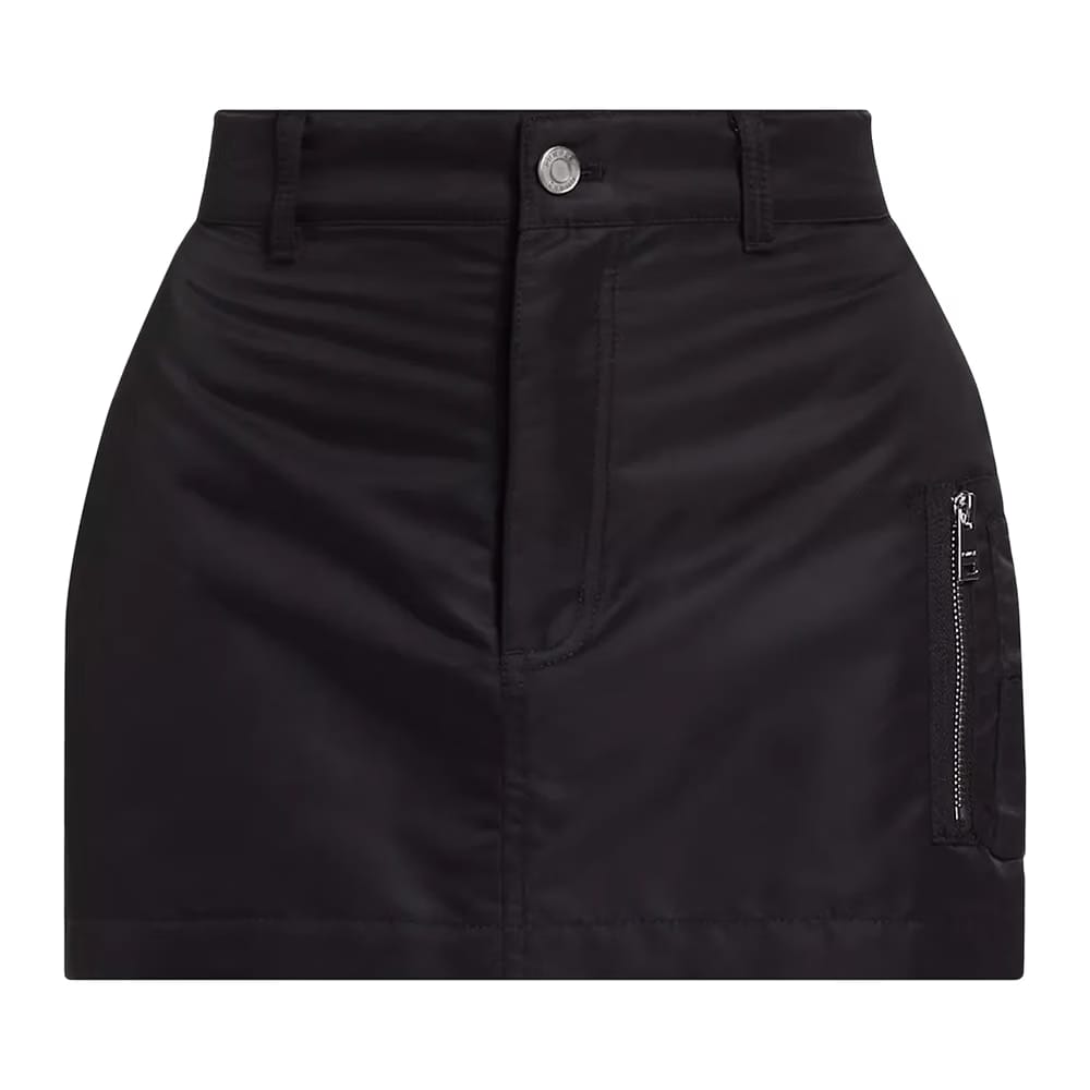 PURPLE BRAND Nylon Woven Skirt Black